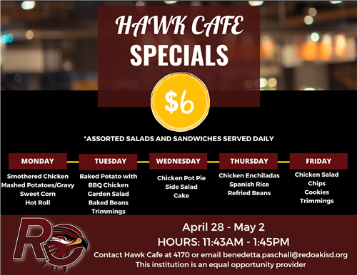 Cafe menu